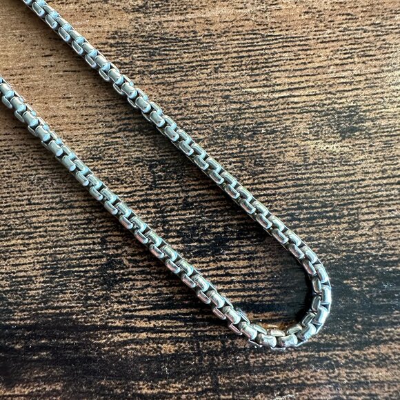 David Yurman Box Chain Necklace in Sterling Silver - 3.6mm - 22" - Picture 2 of 13